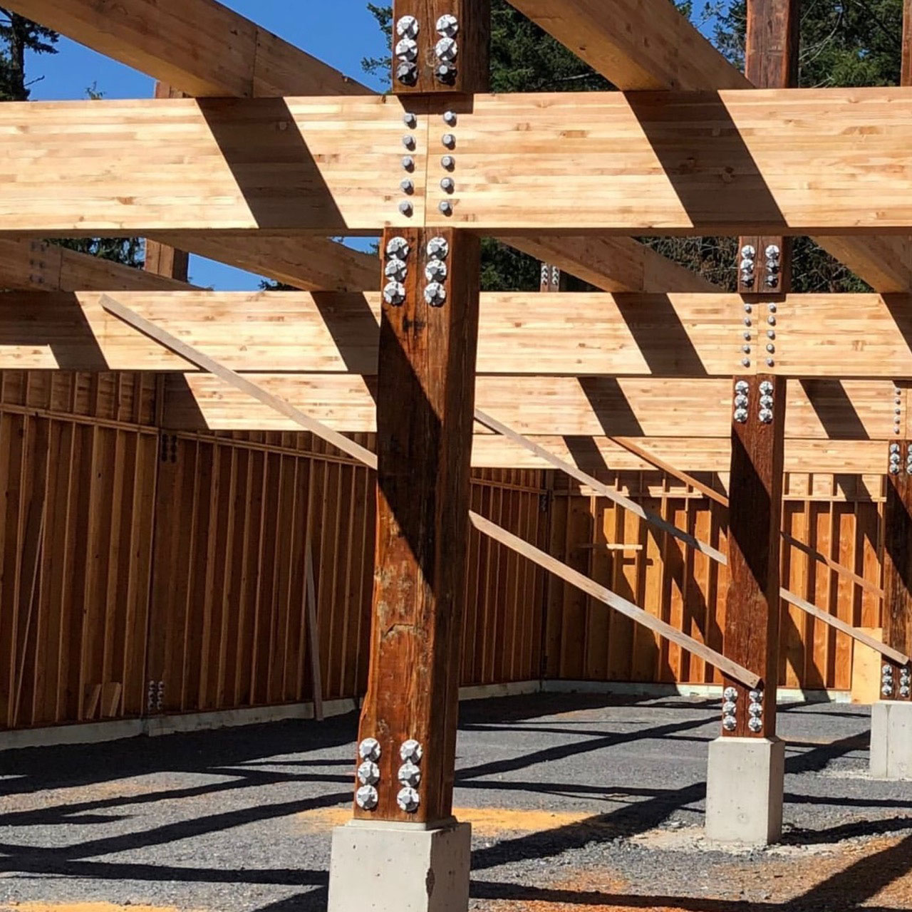 Afterglow: Timber Frame Shop on San Juan Island