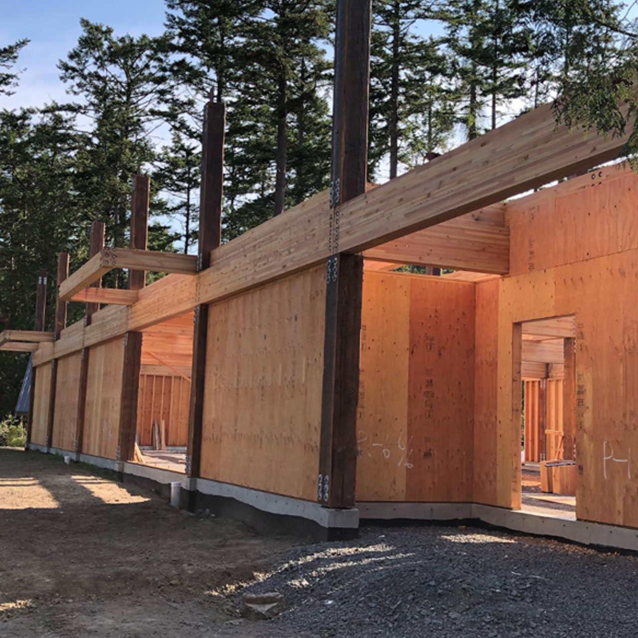 Afterglow: Timber Frame Shop on San Juan Island