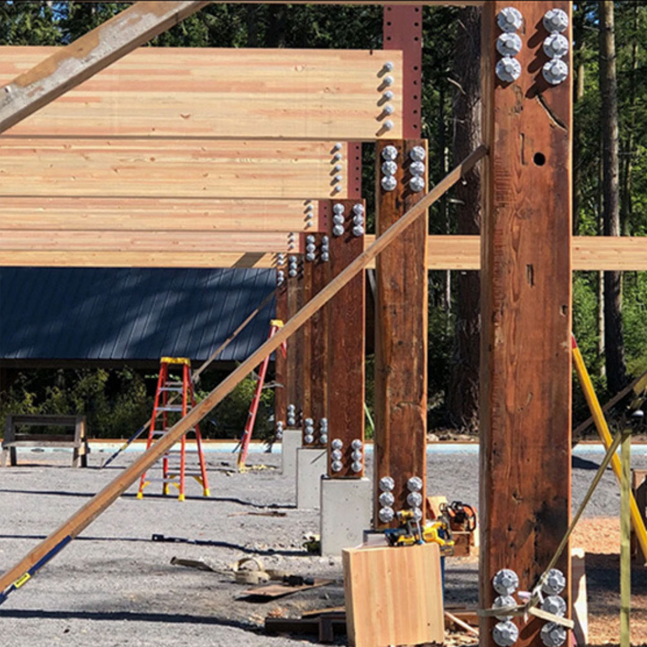 Afterglow: Timber Frame Shop on San Juan Island